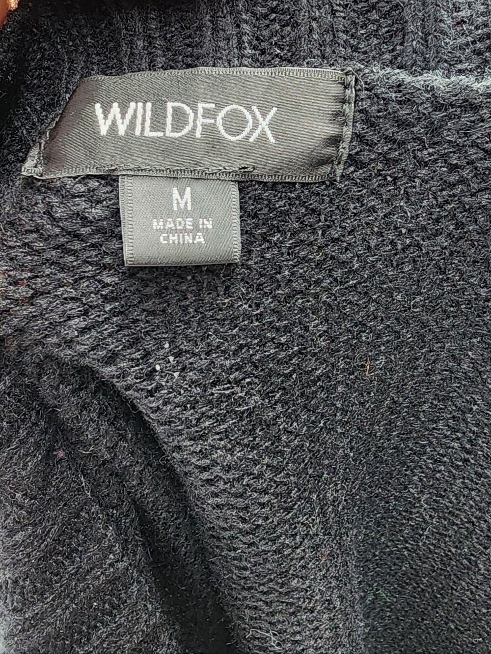 WILDFOX Sympatico Wool Blend Fringe Pullover Sweater – NWTG – Black – Size M - Picture 5 of 9